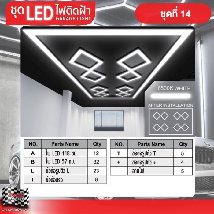 ไฟ LED คาร์แคร์ TOPSUN ชุดที่ 14